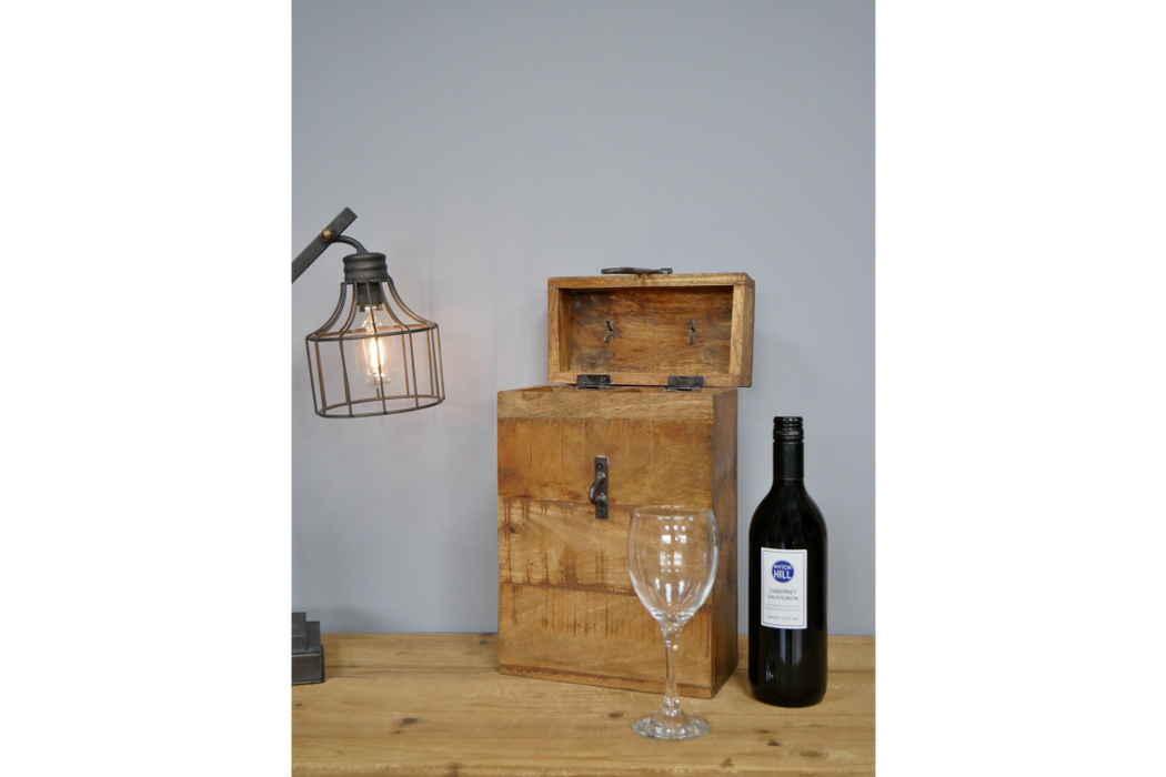 Mango Wood Wine Box - 2 Bottle