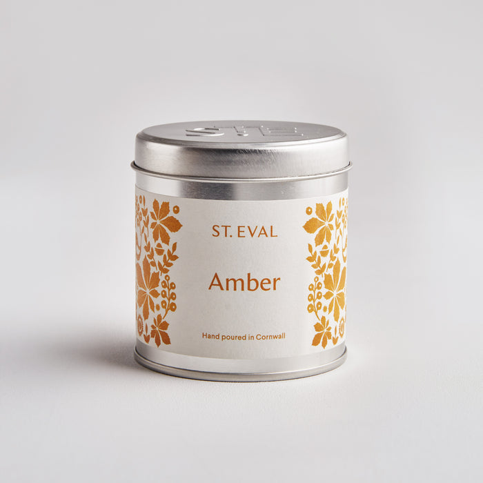 St Eval Folk Amber Tin Candle