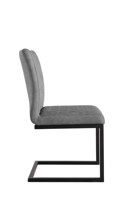 Diamond stitch dining chair - Grey