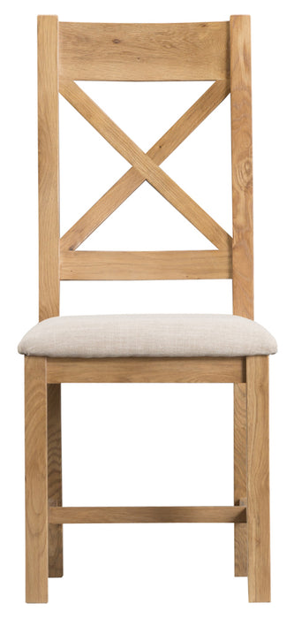 STOCKHOLM Upholstered Cross Back Chair