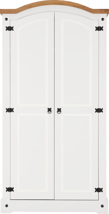 Corona 2 Door Wardrobe - White