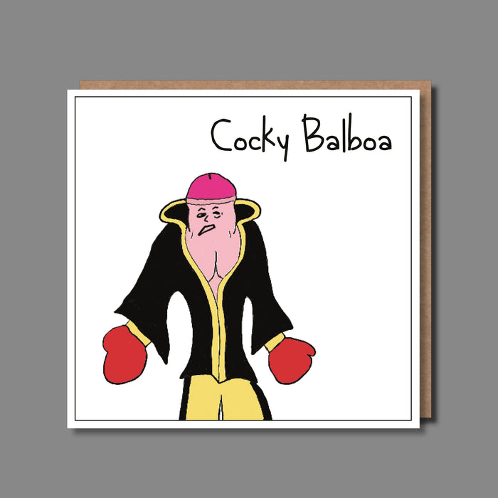 Cocky Balboa Rude Card