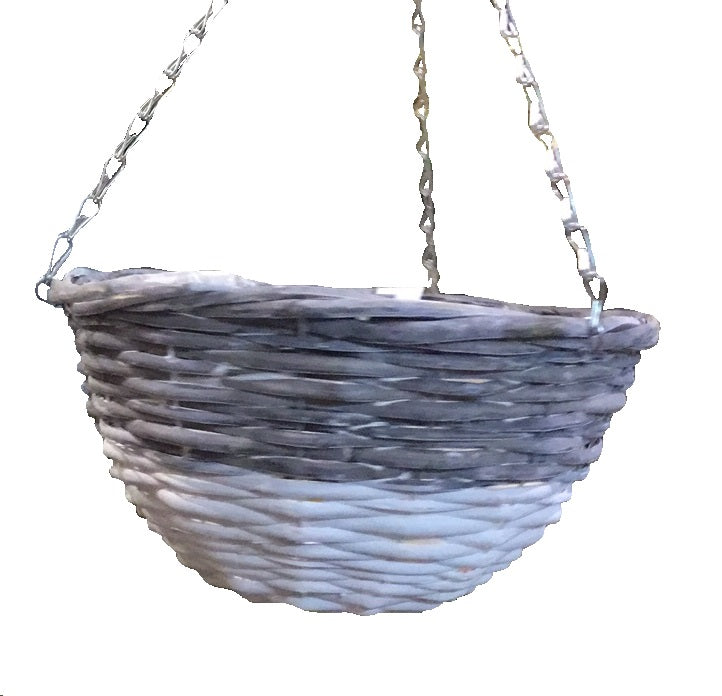 Grey & Natural Hanging Basket