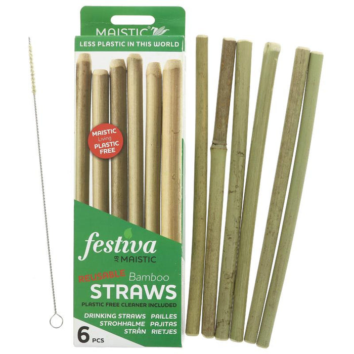 Bamboo Straws With Brush