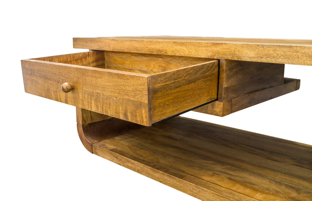 LOUNJ Natural Coffee Table With Drawer
