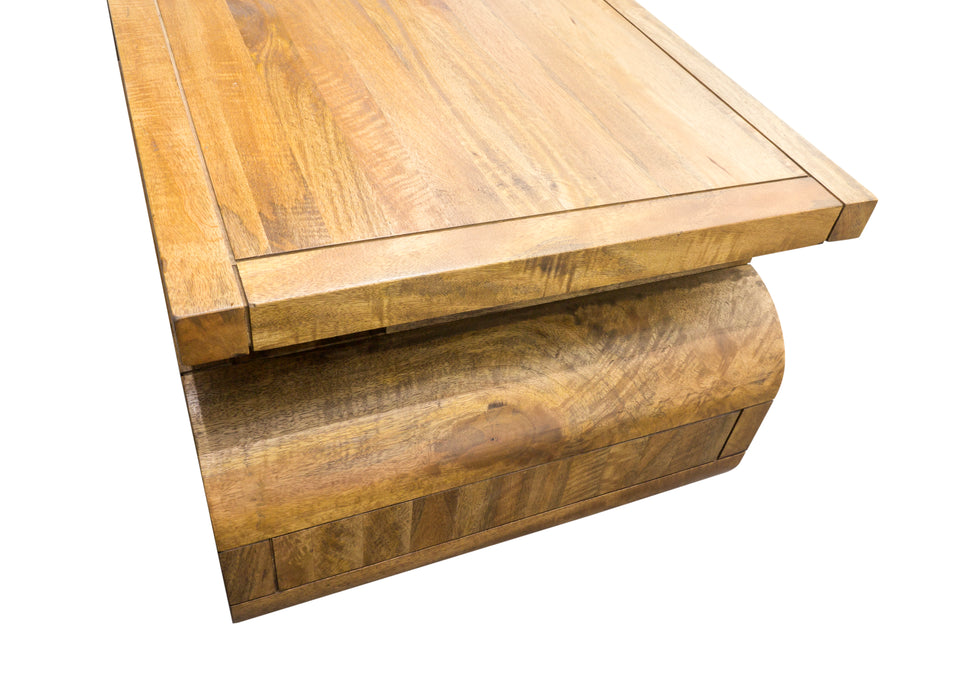 LOUNJ Natural Coffee Table With Drawer