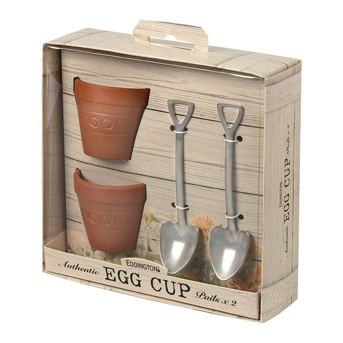 Flower Pot Egg Cup Set