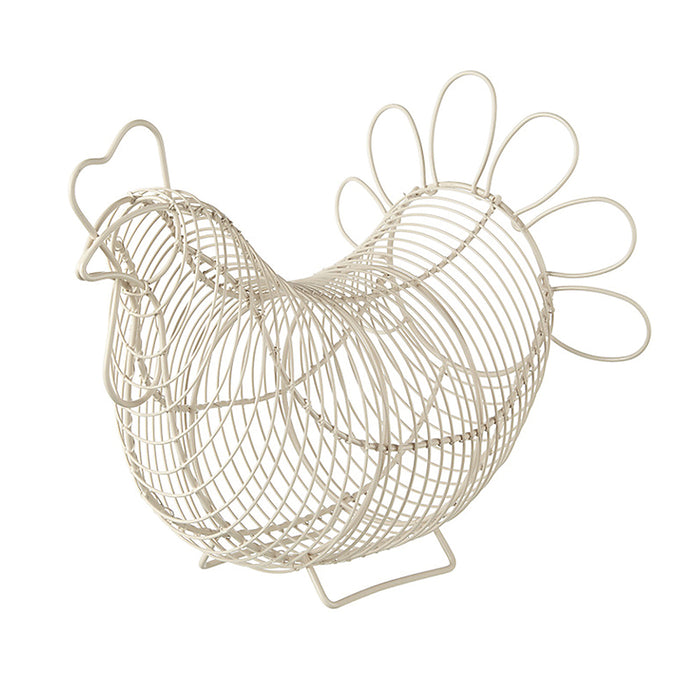 Chicken Egg Basket - Cream