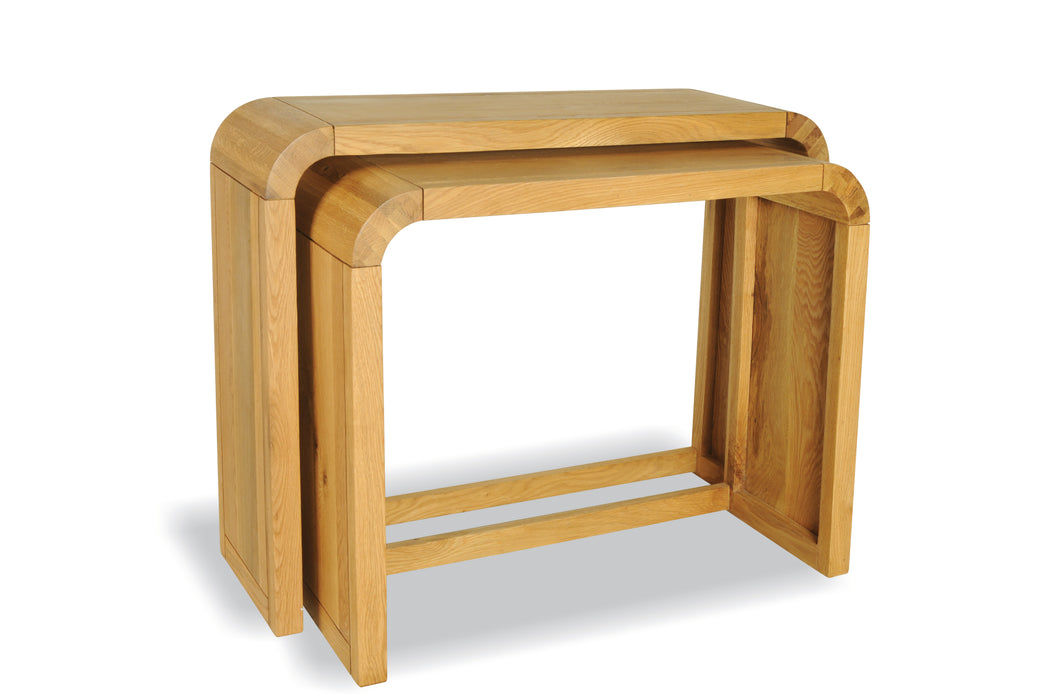 LUXFORD Solid Oak Console Table Set