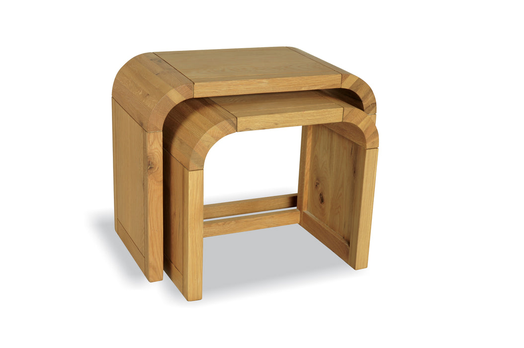 LUXFORD Solid Oak Nest O' Tables - Short