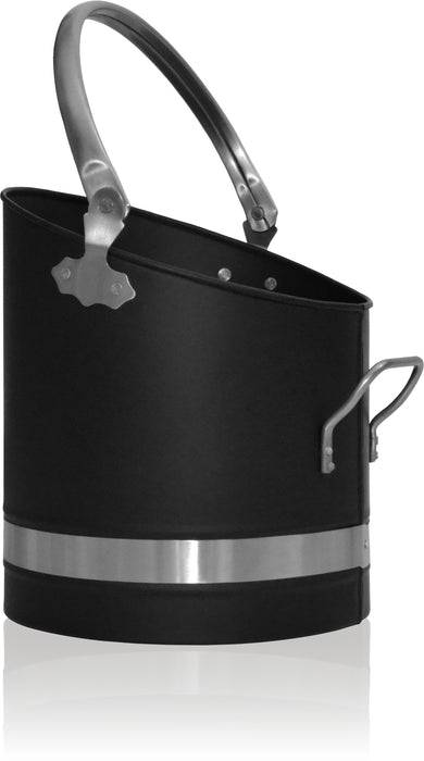 Black & Pewter Coal Bucket
