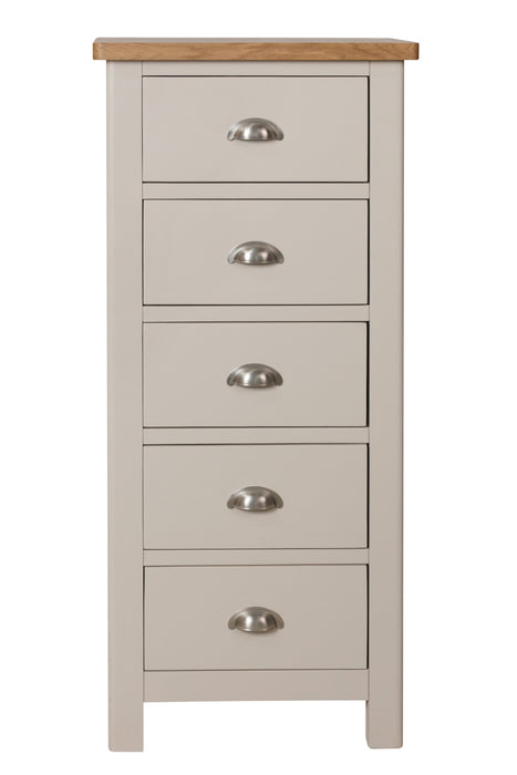 LISBON 5 Drawer Narrow Chest Of Drawers