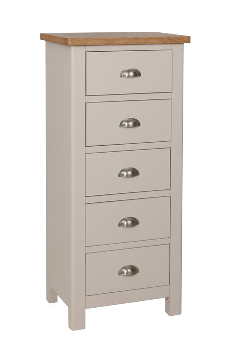 LISBON 5 Drawer Narrow Chest Of Drawers