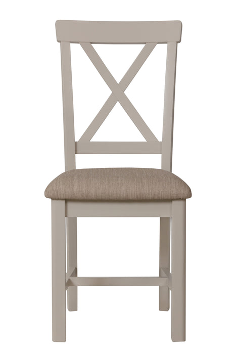 LISBON Upholstered Cross Back Chair