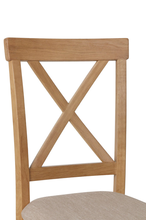 MILAN Upholstered Cross Back Chair
