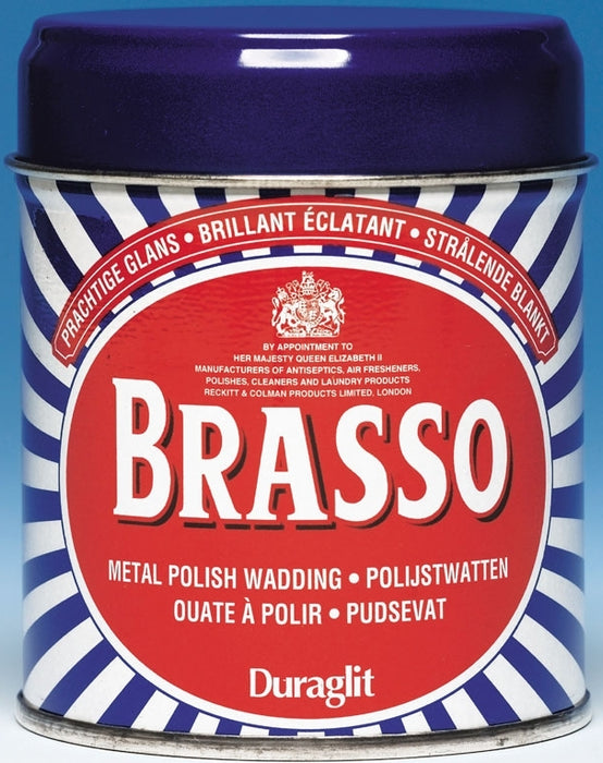 British Advertising Vintage BRASSO Metal Polish TIN Oil