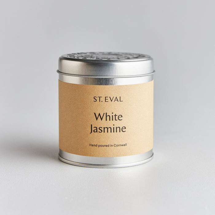 St Eval White Jasmine Tin Candle