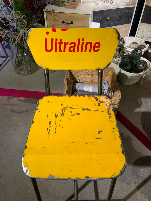 Oil Barrel Upcycled Bar Stool - Yellow Ultraline