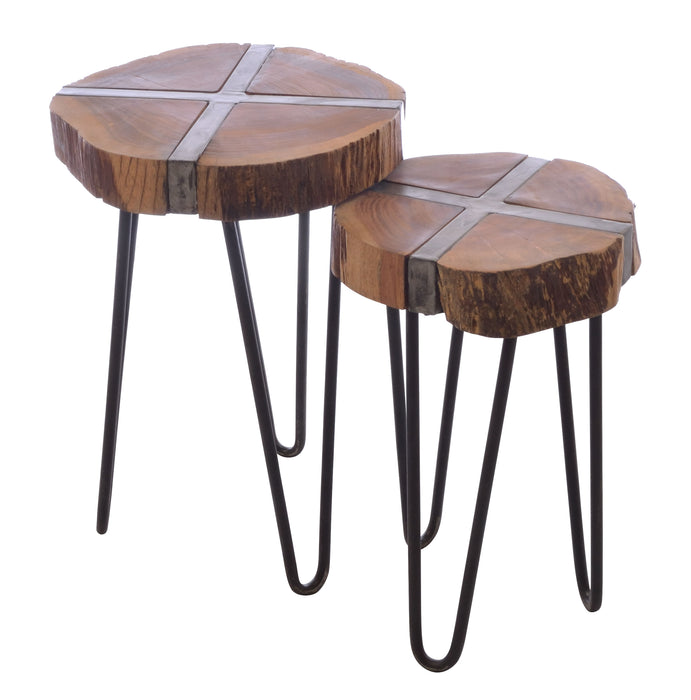 Old Empire Acarcia Wood Nest Tables