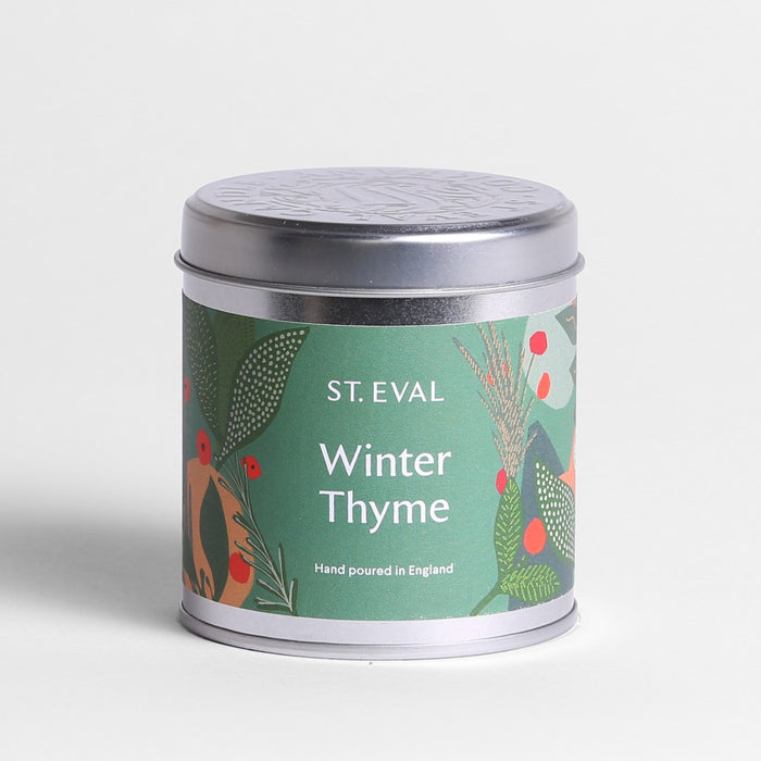 St Eval Winter Thyme Tin Candle
